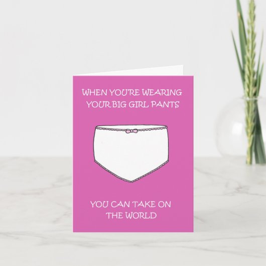Die Welt in Ihren großen Girl Pants Karte (Vorderseite)