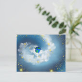 Die Welt in seinen Händen Postkarte (Stehend Vorderseite)