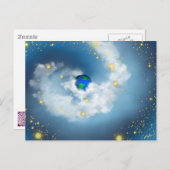 Die Welt in seinen Händen Postkarte (Vorne/Hinten)