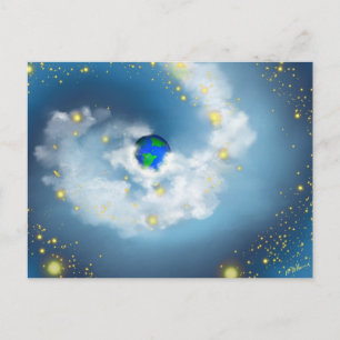 Die Welt in seinen Händen Postkarte