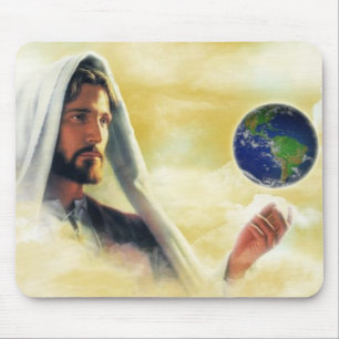 Die Welt in seiner Handmausunterlage Mousepad