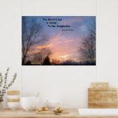 DIE WELT IST ABER EINE LEINWAND TAREAU POSTER (Küche)