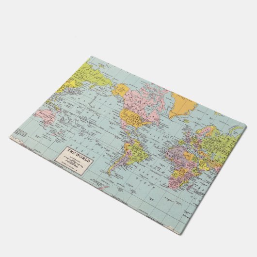 Die Welt ist an Ihrer Tür Fußmatte (Schrägansicht)