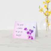 Die Welt ist Bonkers, aber Sie sind eine schöne Ka Karte (Gelbe Blume)