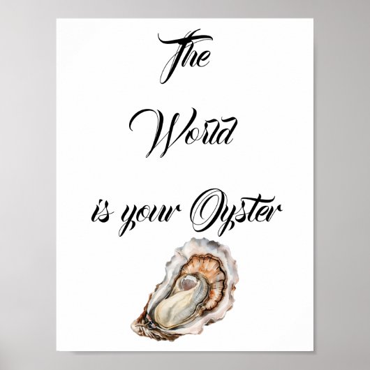 Die Welt ist dein Oyster Klein Poster (Vorne)