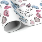 Die Welt ist deine Austernwelt Geschenkpapier (Rolleneckpunkt)