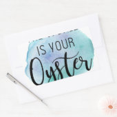 Die Welt ist deine Austernwelt Rechteckiger Aufkleber (Umschlag)