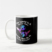 Die Welt ist ein besserer Ort mit dir darin Selbst Kaffeetasse (Links)