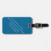 Die Welt ist ein Buch Gepäckanhänger (Vorderseite horizontal)