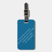 Die Welt ist ein Buch Gepäckanhänger (Vorderseite vertikal)