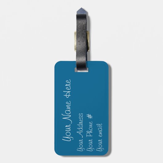 Die Welt ist ein Buch Gepäckanhänger (Rückseite vertikal)