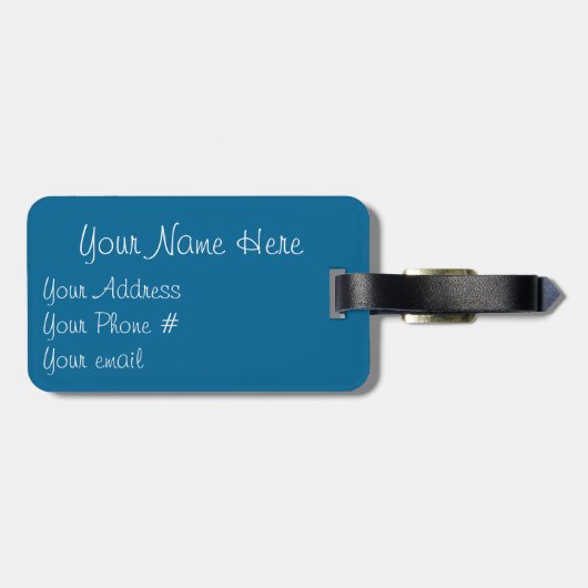 Die Welt ist ein Buch Gepäckanhänger (Rückseite horizontal)