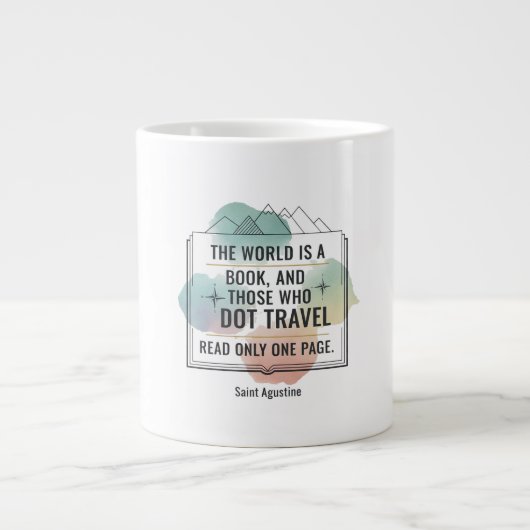 Die Welt ist ein Buch Jumbo-Tasse (Vorderseite)