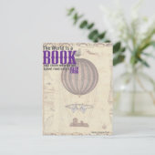 Die Welt ist ein Buch.. Postkarte (Stehend Vorderseite)