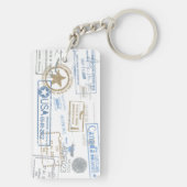 Die Welt ist ein Buch-Schlüsselanhänger Schlüsselanhänger (Rückseite)