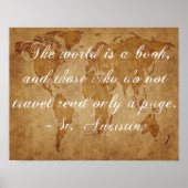 Die Welt ist ein Buchposter Poster (Vorne)