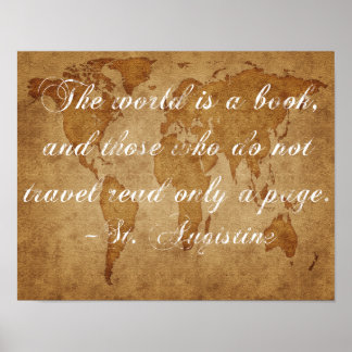 Die Welt ist ein Buchposter Poster