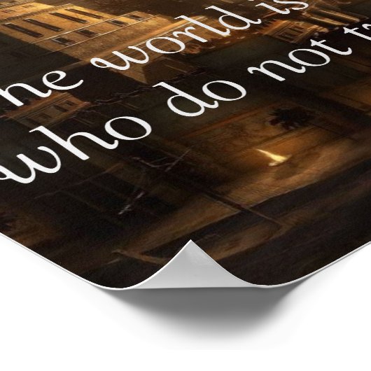 Die Welt ist ein Buchposter Poster (Ecke)