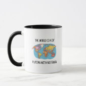 DIE WELT IST EIN KATZSPIEL MIT AUSTRALIEN TASSE (Links)