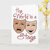 Die Welt ist eine Bühne Karte (Gelbe Blume)