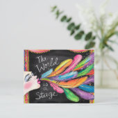 Die Welt ist eine Bühne Postkarte (Stehend Vorderseite)