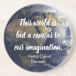 Die Welt ist eine Leinwand, die Zitat Inspiriere Getränkeuntersetzer