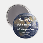 Die Welt ist eine Leinwand, die Zitat Inspiriere Magnet (Vorderseite/Rückseite)