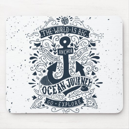 Die Welt ist groß - gehen Sie erforschen Mousepad (Vorne)