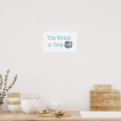 Die Welt ist Ihr Austernposter Poster (Küche)