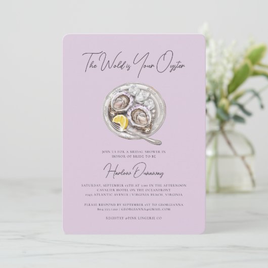 Die Welt ist Ihr echtes Brautparty Einladung (Stehend Vorderseite)