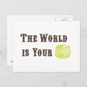 Die Welt ist Ihre Austernkarte Postkarte (Vorne/Hinten)