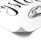 Die Welt ist Ihre Austerntypografie Schwarze Word  Poster (Ecke)