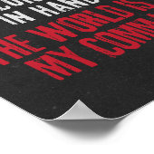 Die Welt ist in meinem Command Gaming Theme Poster (Ecke)