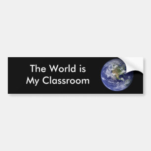 Die Welt ist mein Klassenzimmer Autoaufkleber