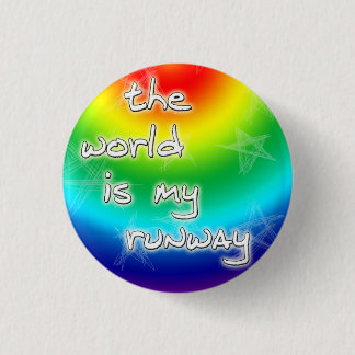 Die Welt ist mein Rollbahnknopf Button