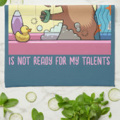 Die Welt ist nicht bereit zu singen Groundhog Geschirrtuch (Gefaltet)