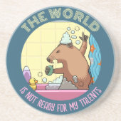 Die Welt ist nicht bereit zu singen Groundhog Getränkeuntersetzer (Vorne)