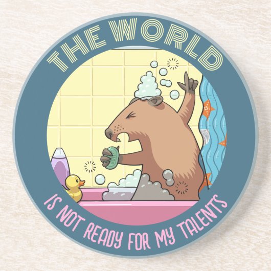 Die Welt ist nicht bereit zu singen Groundhog Getränkeuntersetzer (Vorne)