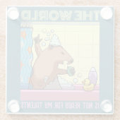 Die Welt ist nicht bereit zu singen Groundhog Glasuntersetzer (Rückseite)