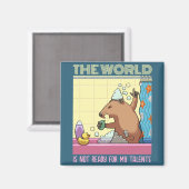 Die Welt ist nicht bereit zu singen Groundhog Magnet (Vorderseite/Rückseite)