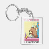 Die Welt ist nicht bereit zu singen Groundhog Schlüsselanhänger (Vorderseite links)