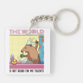 Die Welt ist nicht bereit zu singen Groundhog Schlüsselanhänger (Rückseite)