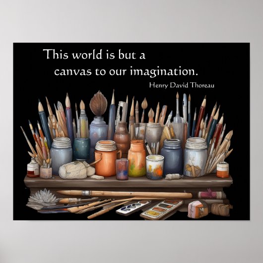 Die Welt ist nur eine Leinwand Poster (Vorne)