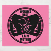Die Welt ist wie eine Mutter Schaumweinetikett (Einzelnes Label)