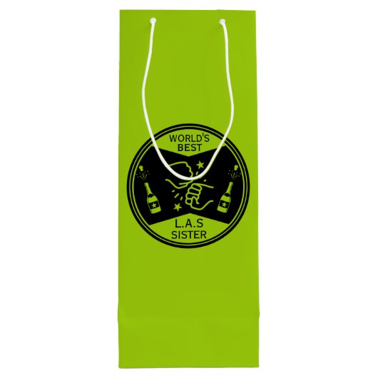 Die Welt ist wie eine Schwester Geschenktüte Für Weinflaschen (Rückseite)