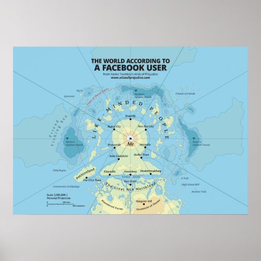 Die Welt laut einem Facebook-Nutzer Poster (Vorne)