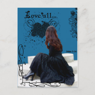 Die Welt lieben Postkarte