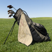 Die Welt, Mercators Projektion Golfhandtuch (Gras)