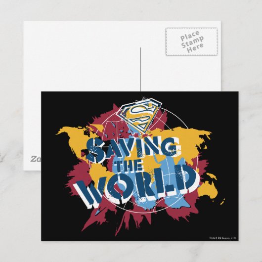 Die Welt mit Farbe retten Postkarte (Vorne/Hinten)