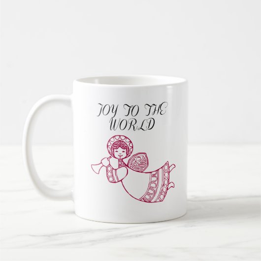 Die Welt mit Jubliant Angel Kontur Red Kaffeetasse (Links)